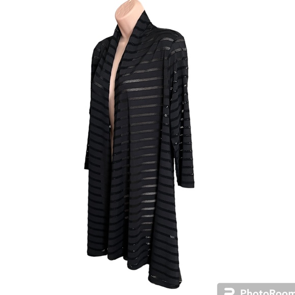 Vivian Wong open front  Black Duster  - Size Large - Picture 2 of 10